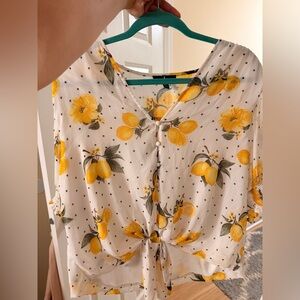 Jules & Leopold Lemon Floral Blouse - Yellow and White